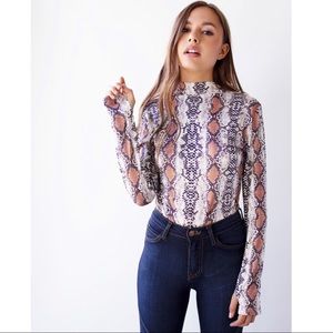 Snake Print Bodysuit
